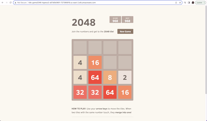 Deploy Kubernetes Game On EKS