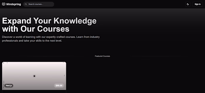 MindSpring is a modern LMS