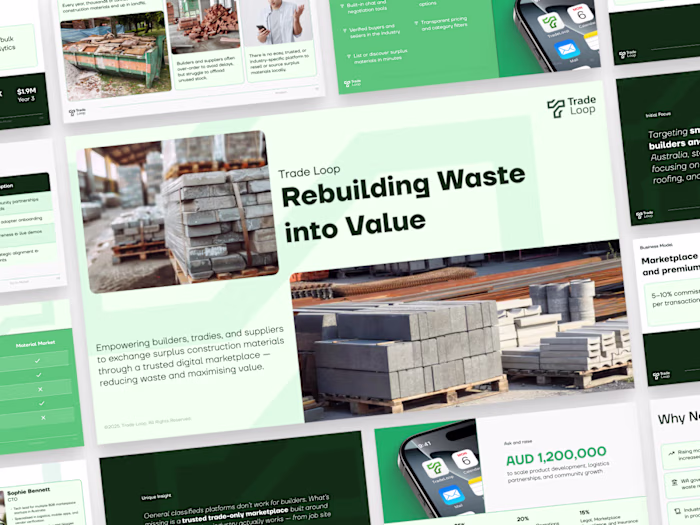 Trade Loop Pitch Deck Design