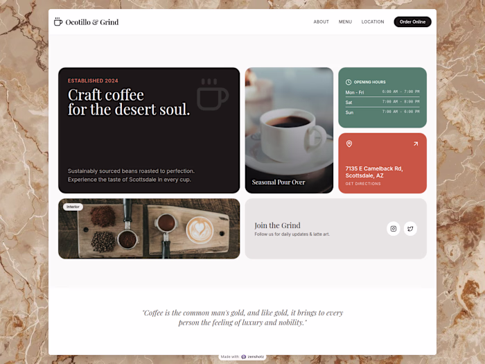 Ocotillo & Grind - Local