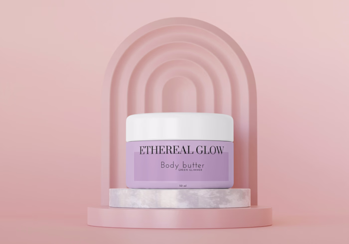 Pastel color cosmetic label 