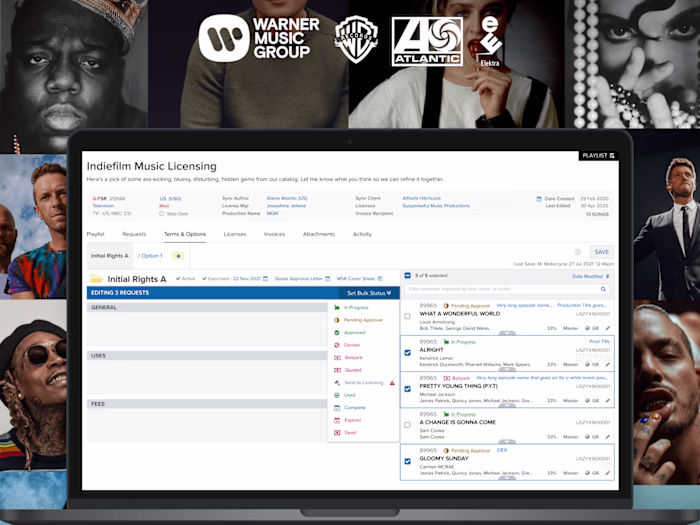 DESIGNING WARNER MUSIC GROUP’S MUSIC LICENSING BUSINESS SOFTWARE