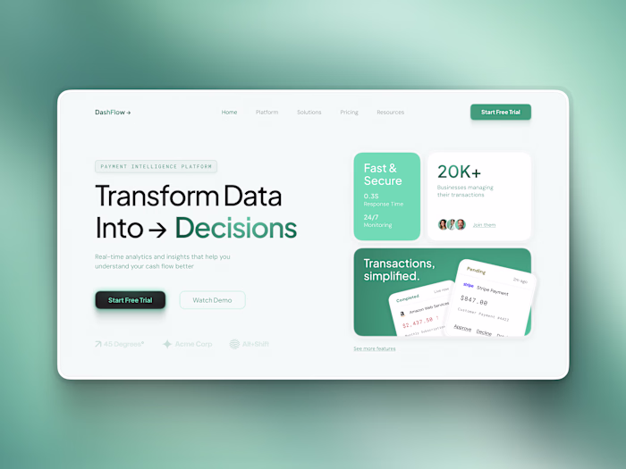 DashFlow Payment Analytics Platform
