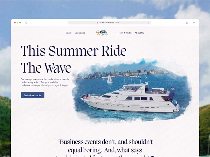Sailing into Luxury: Website Design for The Wave Events