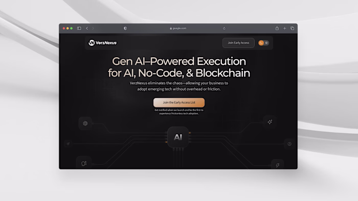 VerzNexus Landing Page Design and Development on Framer