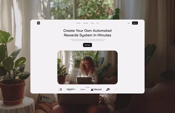 Rewards Hub, SaaS Website Design