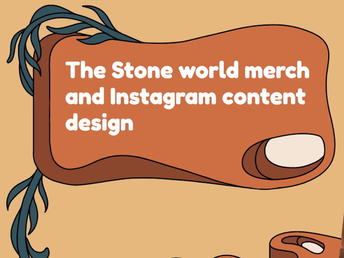 The stone world merch and instagram content