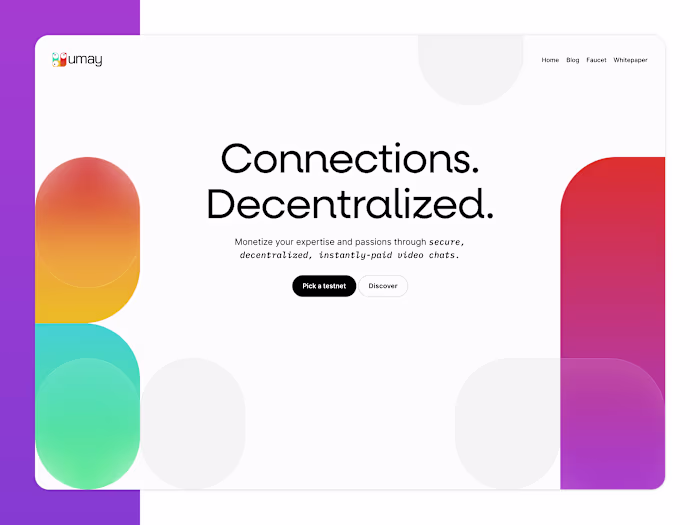 Umay - Marketing website of a Web3 project