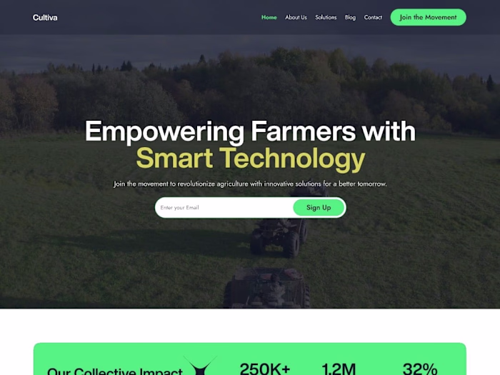 Agricultural Landing Page