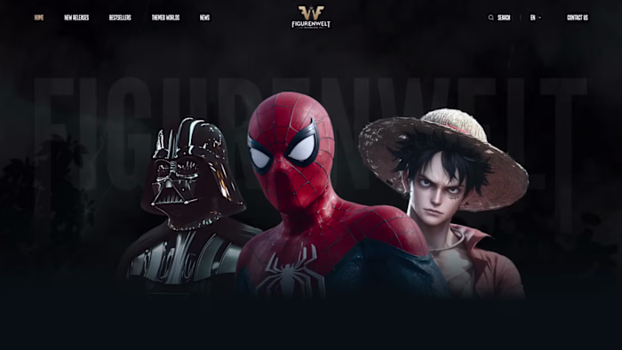 Collectibles & Entertainment 3D E-commerce Website