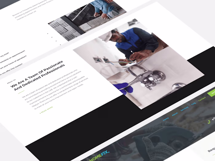 Home Services Website | UI Design + Web Development