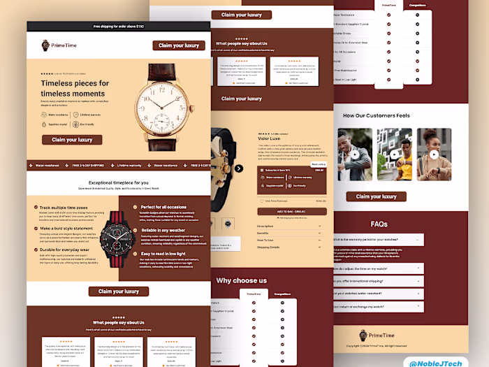 Primetime landing page