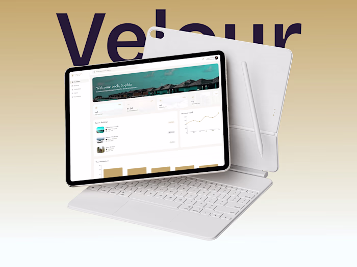 Velour - Luxury Travel Management Dashboard Design