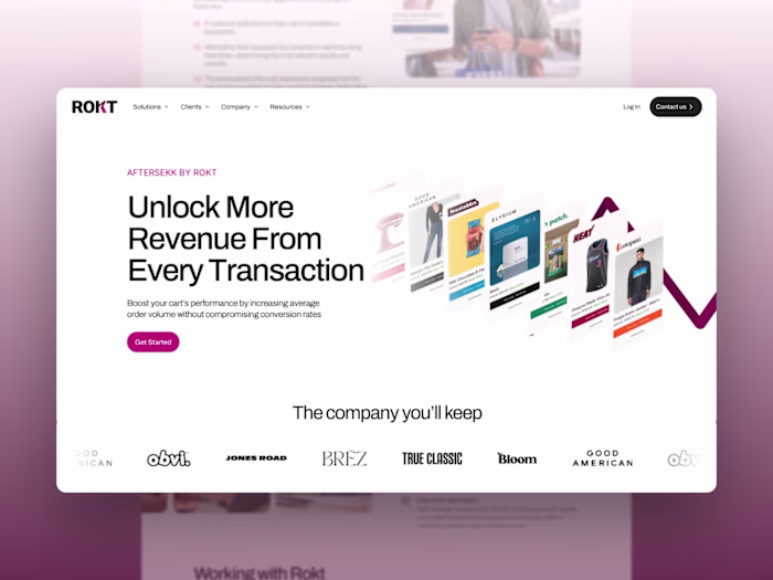 Custom Framer Website Design for Rokt