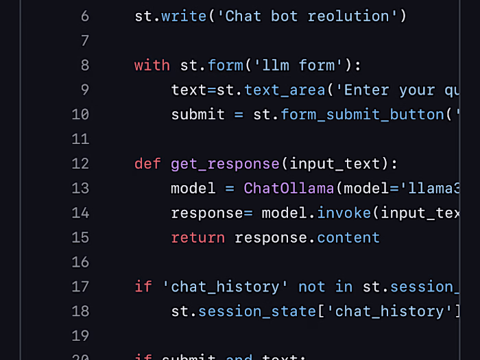Chatbot Development with LLM and Ollama