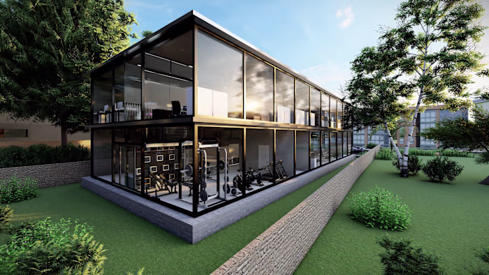 Office & Gym | Commercial Workspace Design
