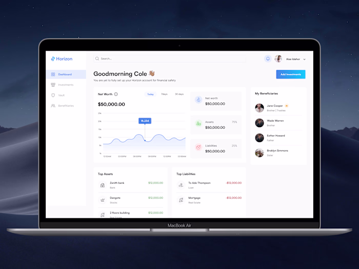 Horizon Digital Wealth Management Platform Design