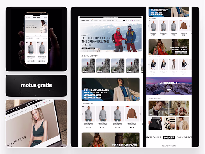 Athleisure E commerce Store | UI + Design System + Brand Guide