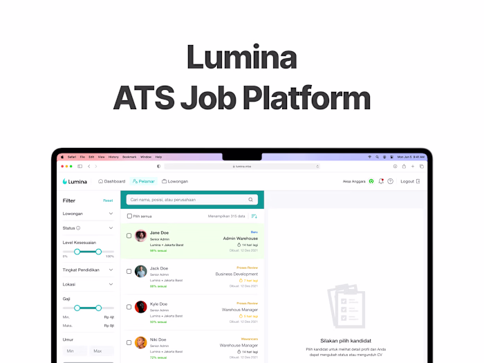 Lumina – ATS Job Platform