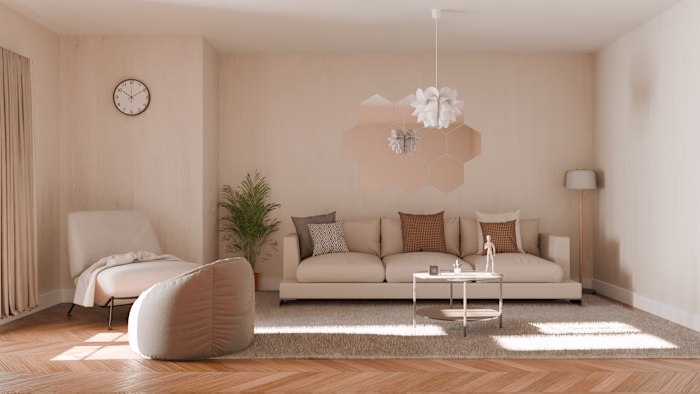 Interior Living Room Blender 3d