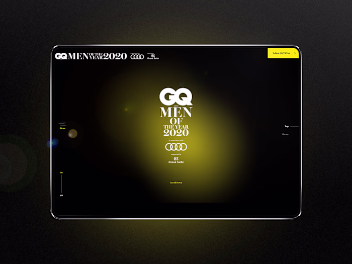 GQ Japan: GQ MOTY 2020 Event Website Design