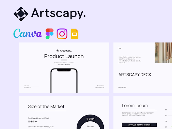 Artscapy Marketing, Social Media, Sales Desk and Assets 