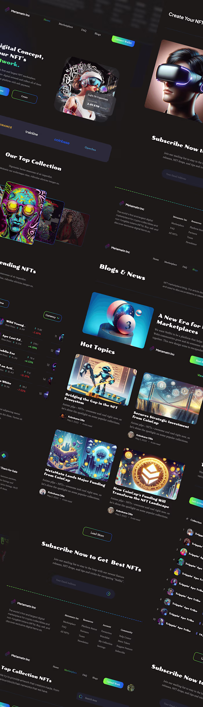 Metamatn - NFT Marketplace Dashboard