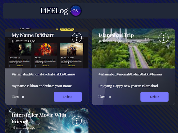 Lifelog – Full Stack Social Memory App (MERN)