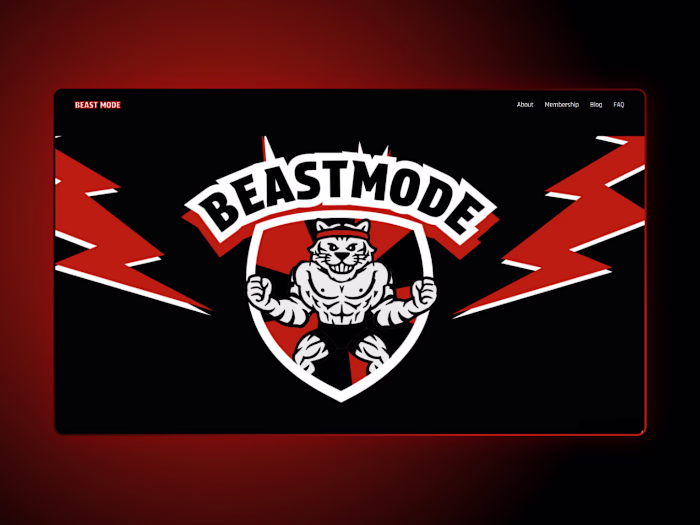 Beast Mode Gym Landing Page Design