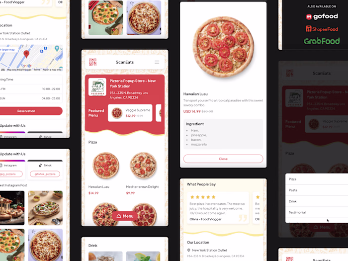 Scan Eats - Simple Restaurant Landing Page