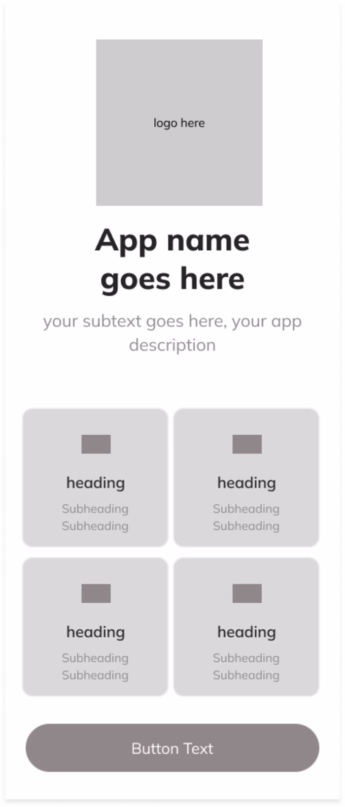 Mobile Wellness App Wireframe Design
