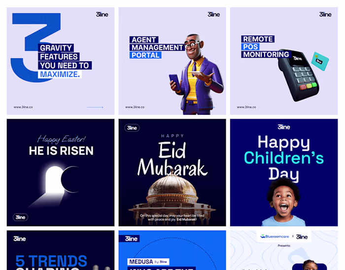 Social media designs | 3Line