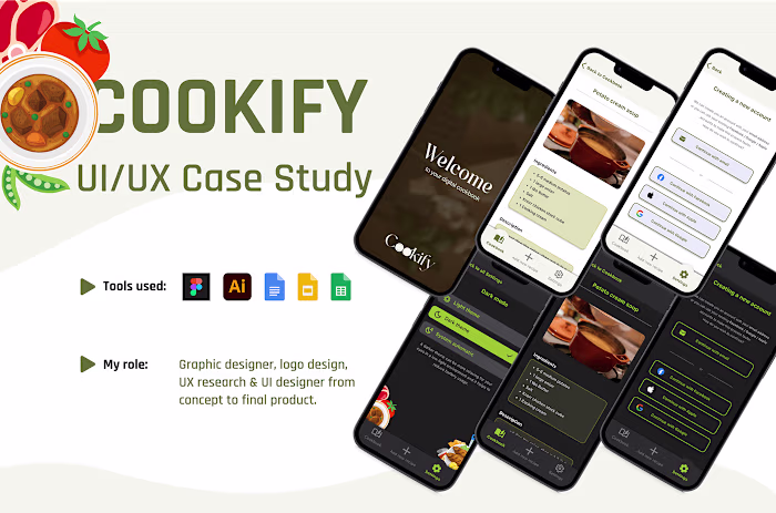 Cookbook app for people who are new to technology on Behance