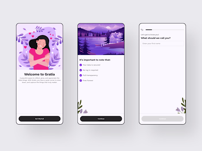 Design of Gratis – Gratitude & Journal App