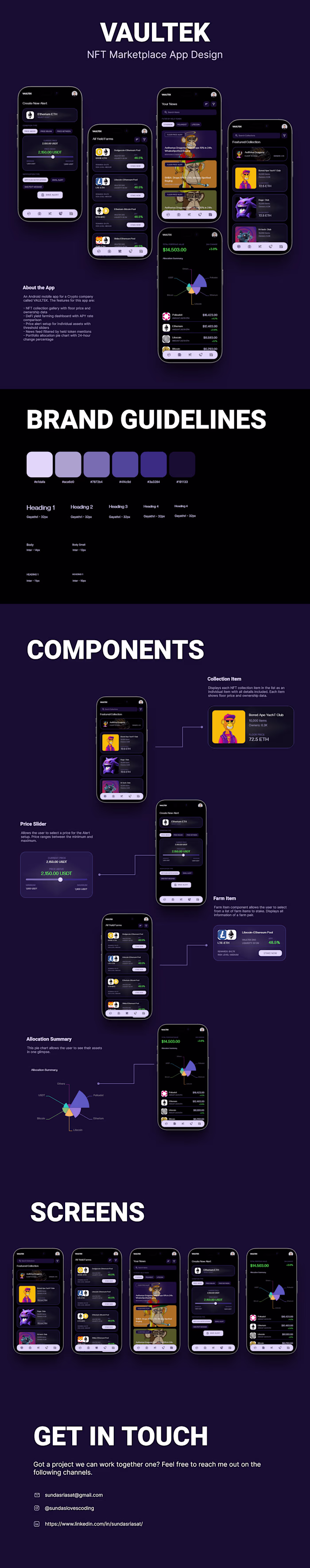 Mobile App Design - UI/UX Design NFT Marketplace App