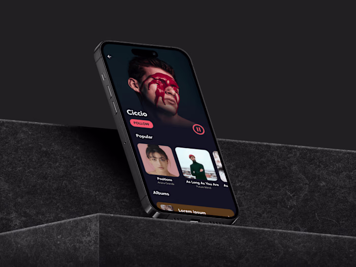 UX/UI Design for Music App