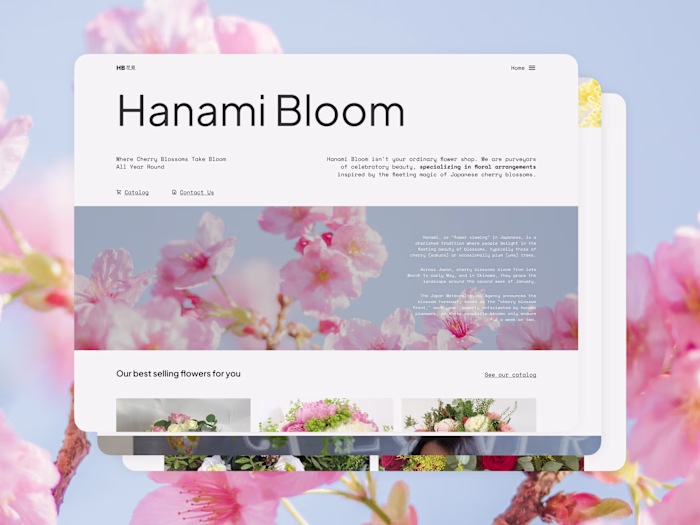 Hanami Bloom - Flower Shop Website