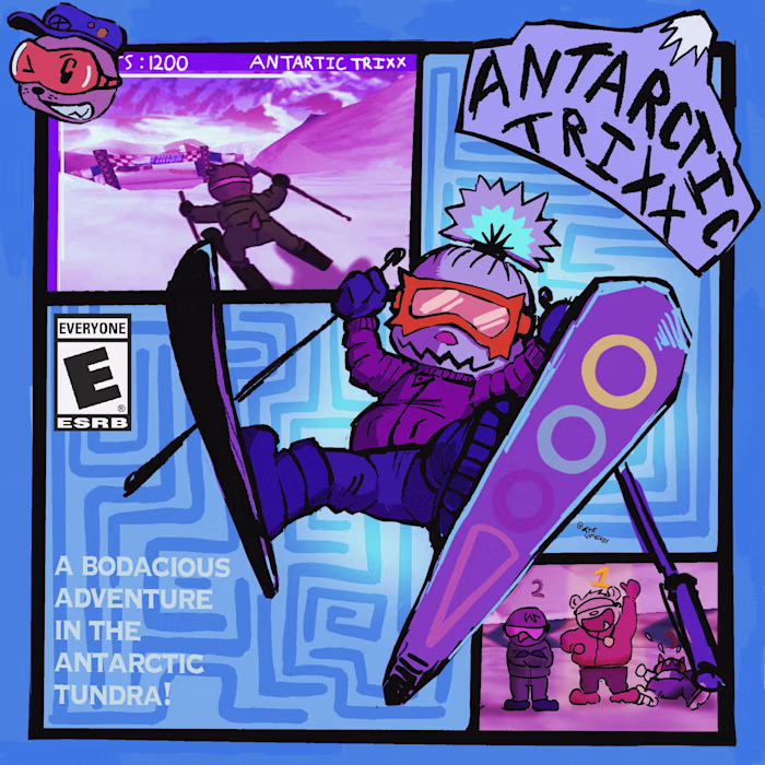 Old school video game mock up