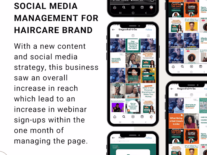 Social Media Management for Tech-Driven Haircare Education Brand