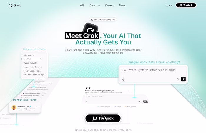 Worked an Grok's concept website design, this was just for p...
