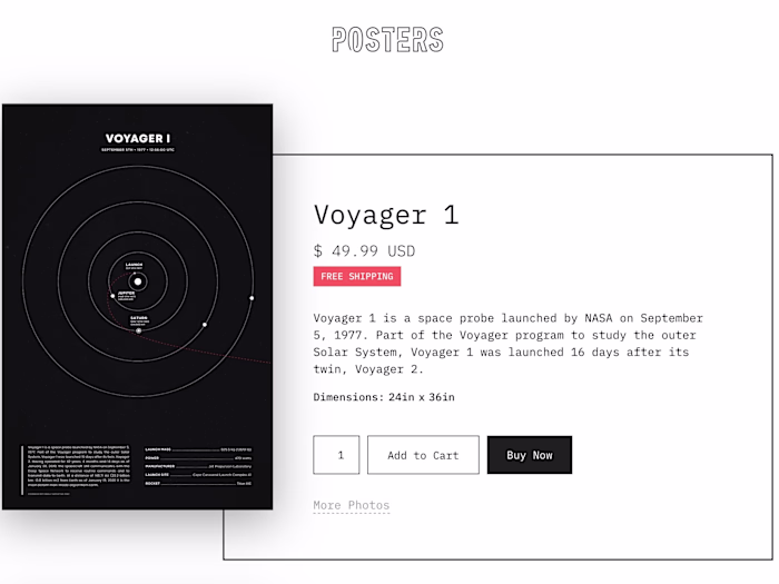 Space Posters Ecommerce