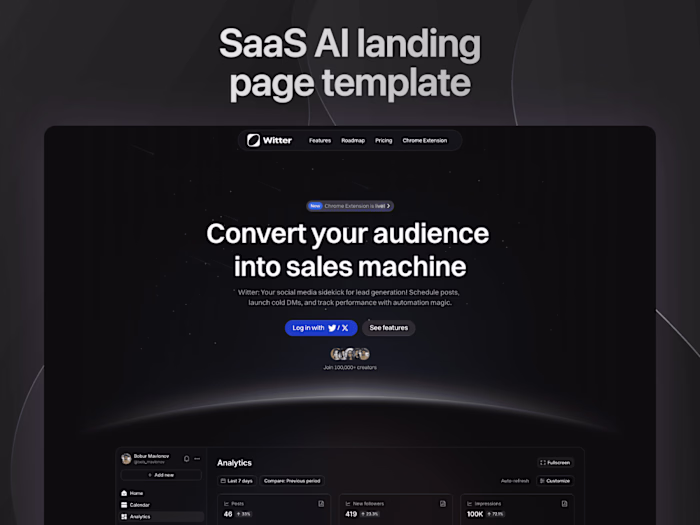 Witter - SaaS, AI, Startup Framer template