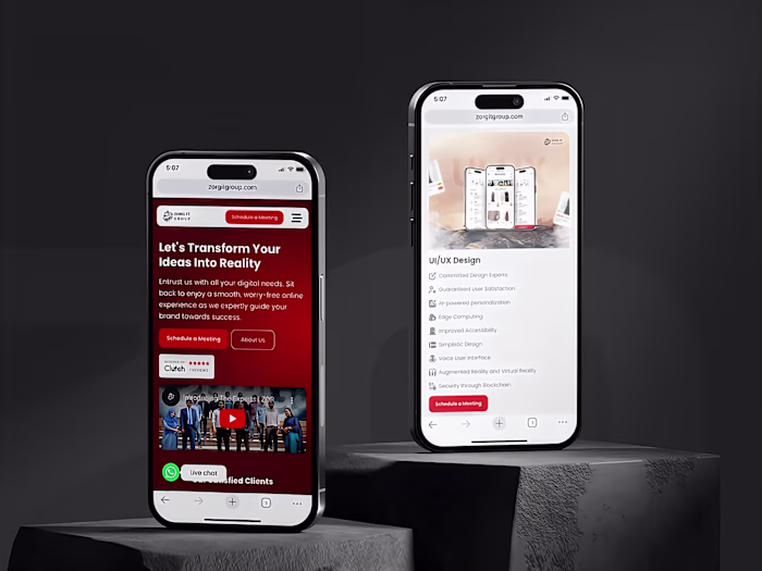 Zorg IT Group Website UI Design