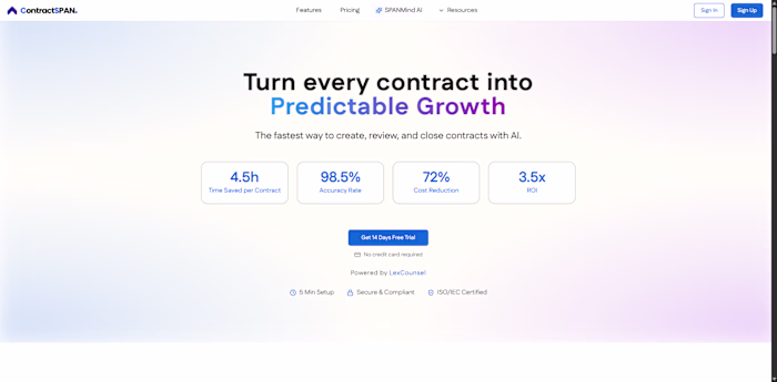 ContractSPAN
Contract Lifecycle Management and Business
