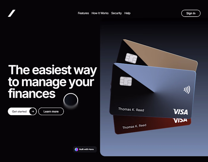 Spline x Contra Hackathon 3D Fintech Card Experience