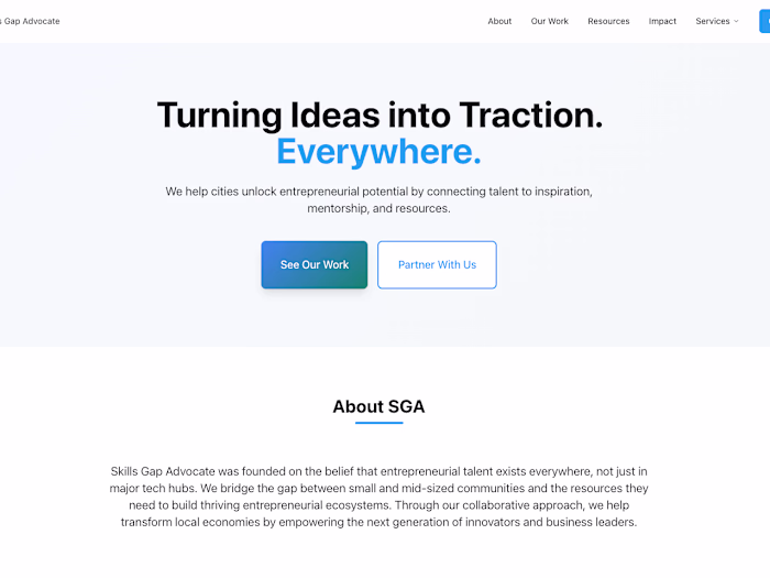 SGA - Skills Gap Advocate | Turning Ideas into Traction. Everyw…