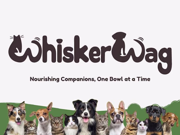 WhiskerWag | Pet Food Visual Identity Design🐱🐶
