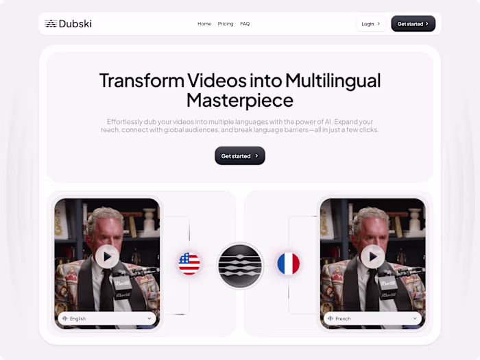 Dubski – AI-Powered Video Dubbing UI/UX Design