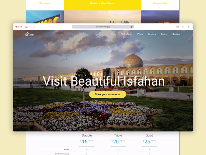 Landing Page Design: Orchid Hotel Website