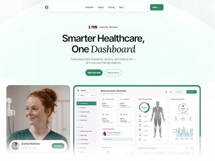 HealthX Pro Website Design